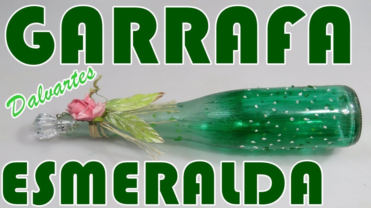 GARRAFA ESMERALDA (LINDO EFEITO, JATEADO E BRILHANTE)