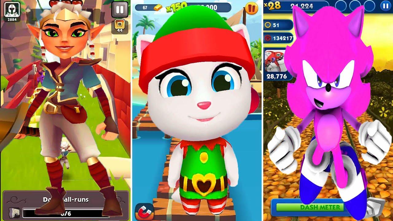 Blades of Brim vs Talking Tom Gold Run vs Sonic Dash