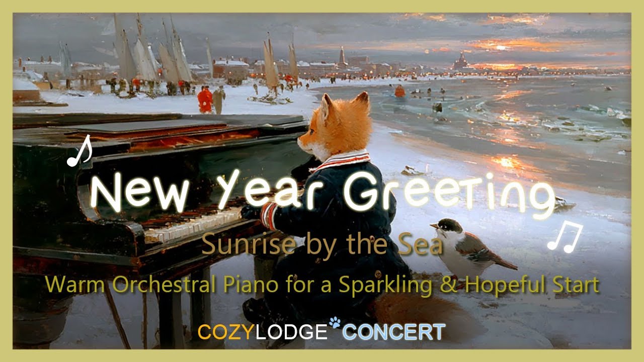 New Year Greeting: Sunrise by the Sea ❄️ Warm Orchestral Piano for a Sparkling & Hopeful Start