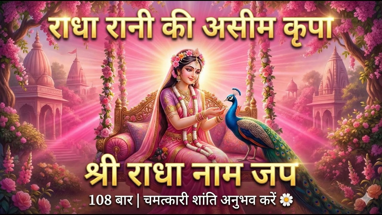 सुबह–सुबह सुनें Radha Radha Radha श्री राधा | 108 Naam Jap | Shanti & Bhakti 🙏
