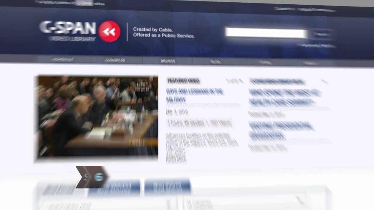 How to Use the C-SPAN Video Library