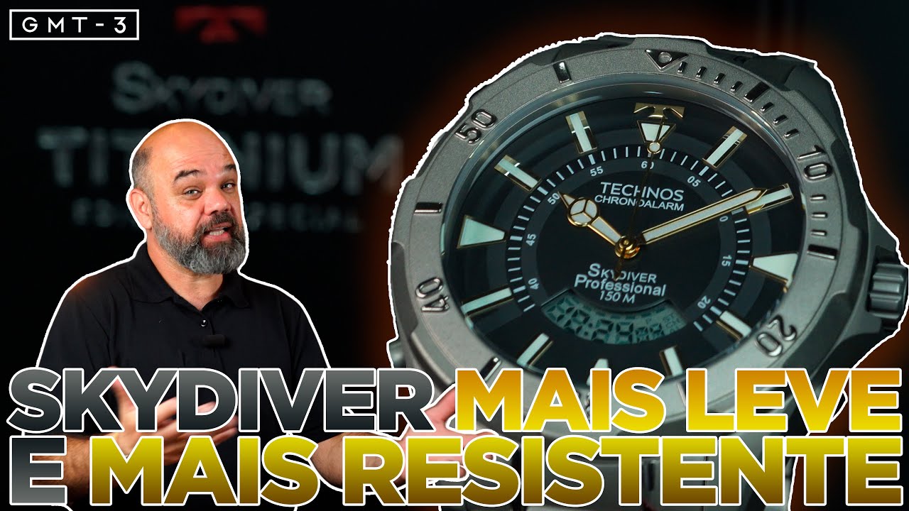 O Clássico Technos SKY-DIVER Agora em TITANIO!