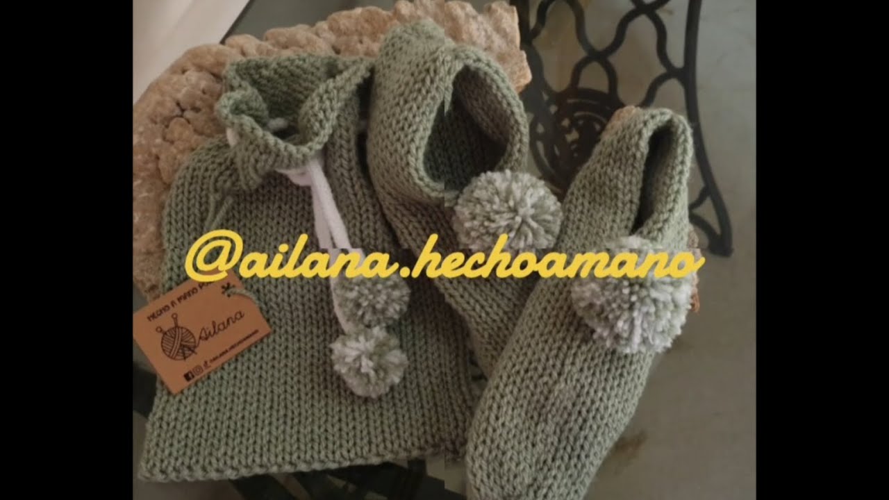 Como hacer Pantuflas y funda | Tejido Circular | Ailana Hecho a Mano