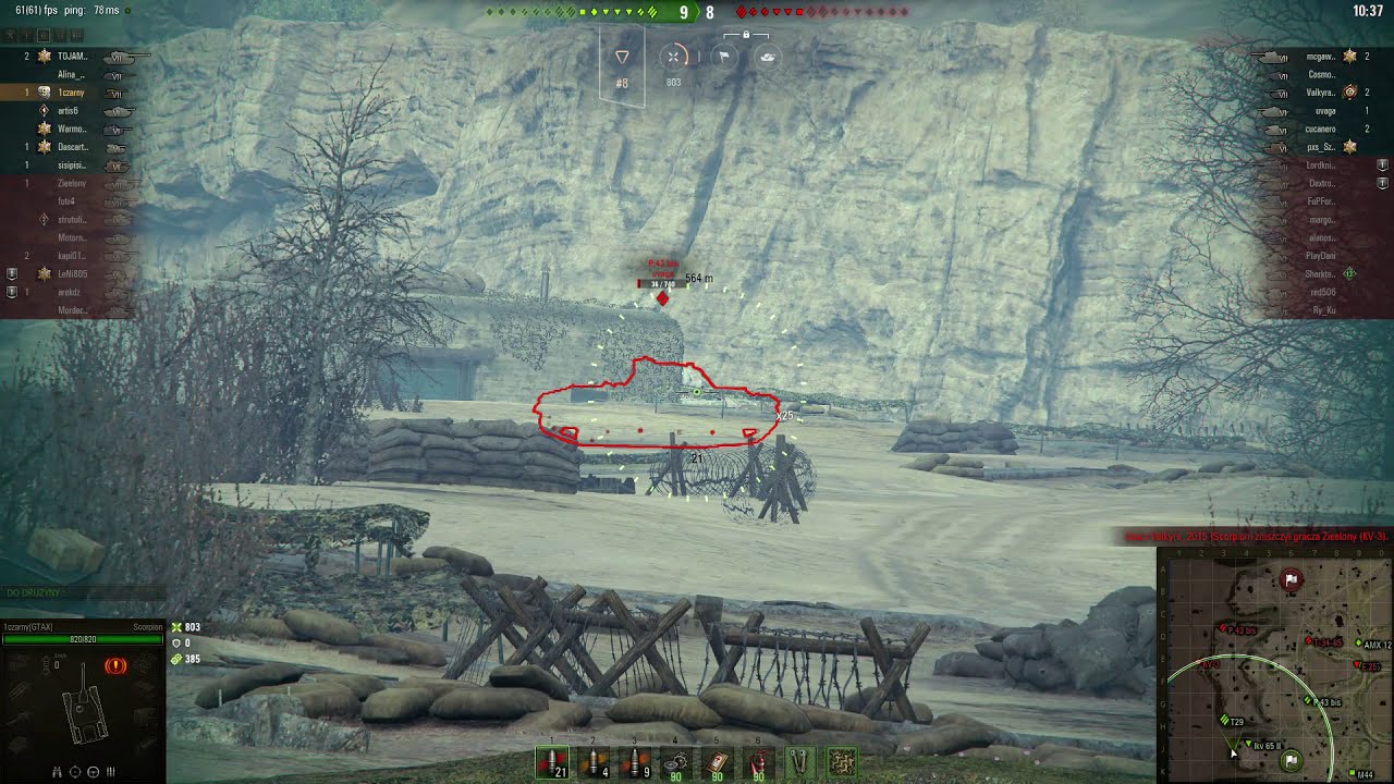 WOT - Blind shot [M56 Scorpion] Bitwa losowa,mapa D-DAY