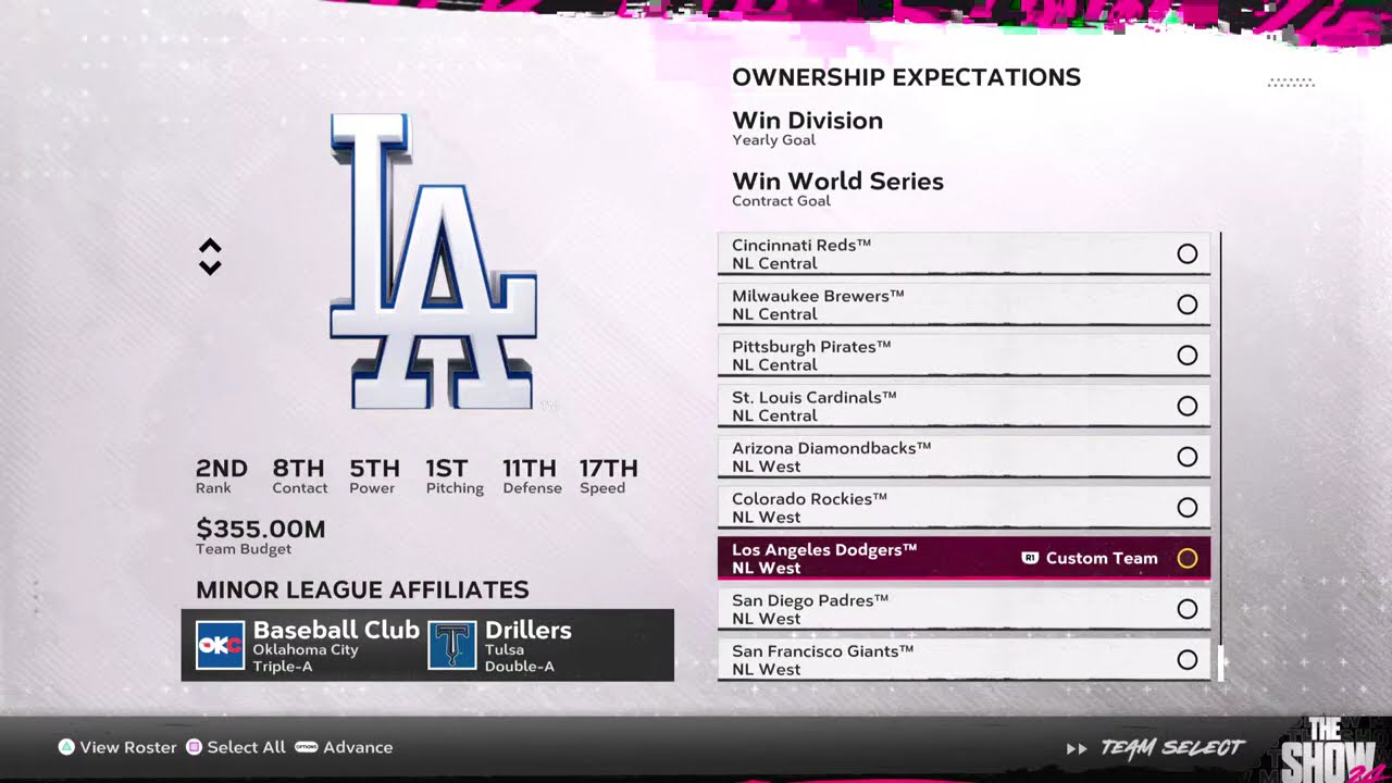 MLB THE SHOW 24-FRANCHISE MODE-LOS ÁNGELES DODGERS-PS5 SLIM