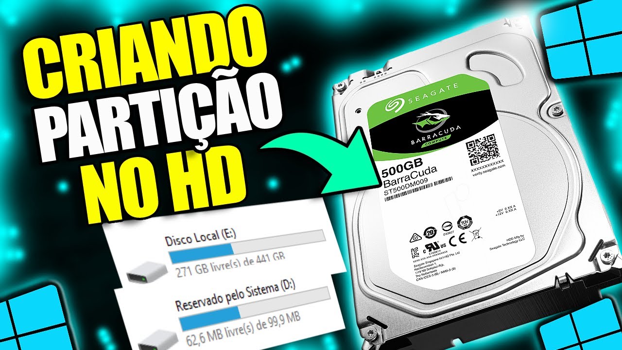 ✅Aprenda Como CRIAR uma PARTIÇÃO NO HD, e Dividir o HD em 2 Partições no Windows [2023]