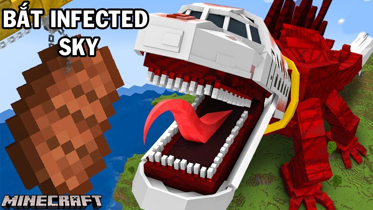 Bắt quái vật Máy Bay Ký Sinh Infected Sky làm thú cưng trong Minecraft | Game Short