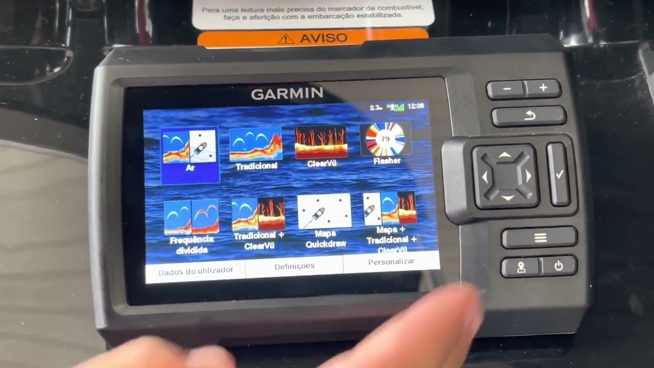 Como Configurar GPS com Sonar GARMIN para Barcos e Função Escondida/ GPS liga mas tela fica preta