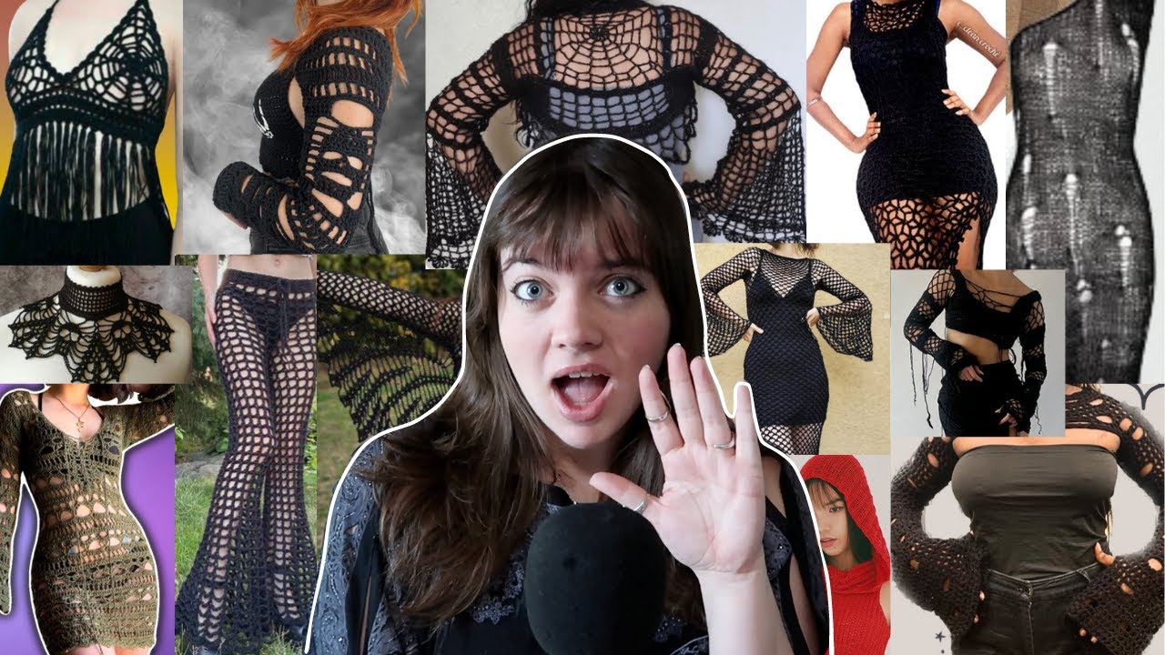 50+ easy GOTH ALTERNATIVE EMO crochet ideas with free patterns (beginner friendly)