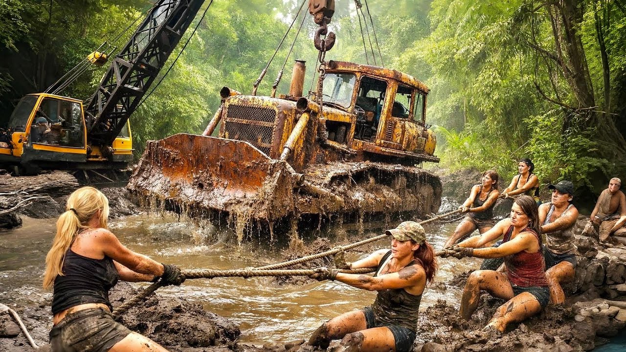 USA Girl Restores 40-Year-Old Caterpillar D8K Found in Deep Jungle! (ASMR Full Restoration)