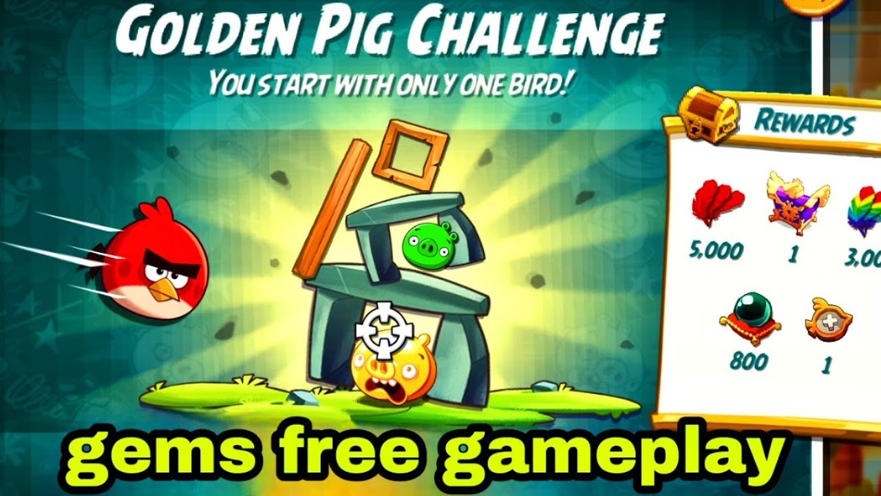 Angry birds 2 the golden pig challenge with Red 27 sep 2025 gems free gameplay #ab2 red GPC today