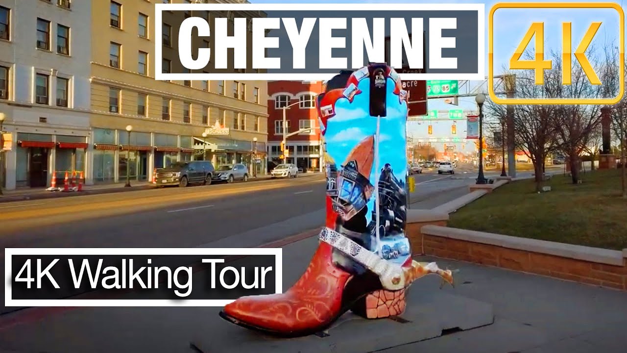 4K City Walks: Cheyenne, Wyoming Tour of Capitol City - Virtual Walk Treadmill City guide Vid