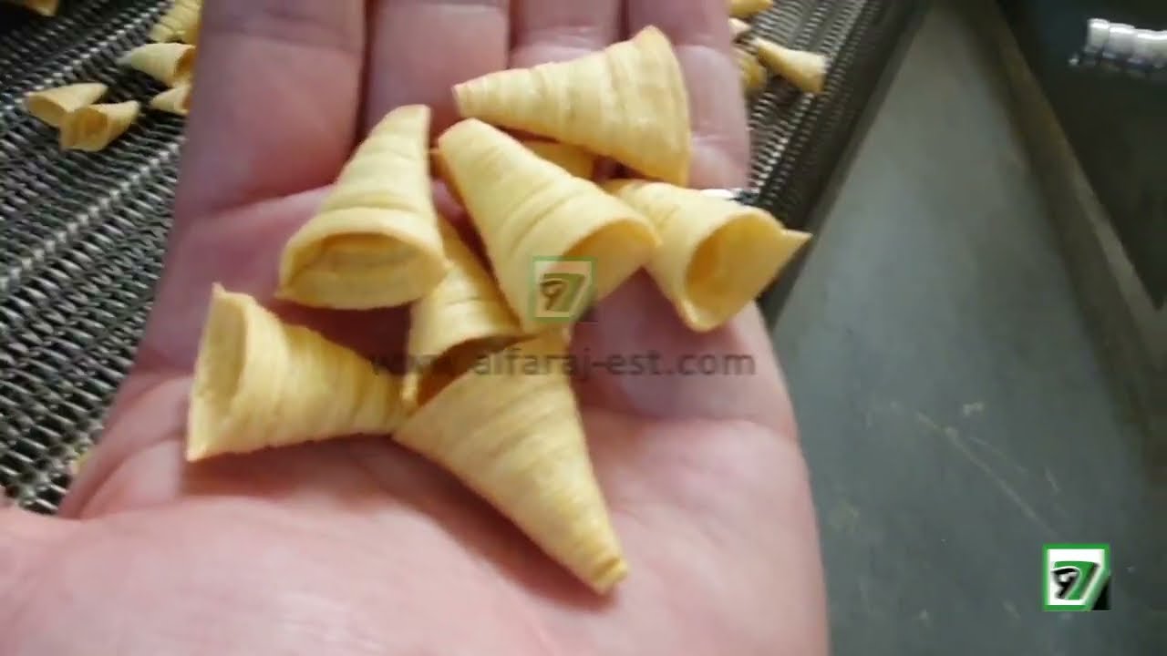 خط انتاج كونو سناكس مقرمشات تحميص فرن , Cono Snack Processing Line ,تصنيع خطوط انتاج السناكس والكونو