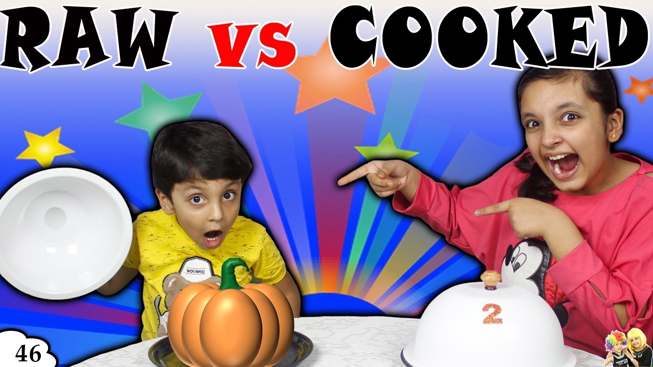 RAW vs COOKED CHALLENGE | Kids Funny Bloopers | Good Habits | Ep 46 Aayu and Pihu Show