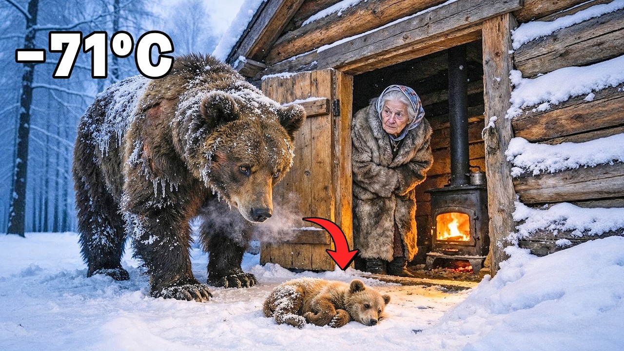 A Wild Bear Brought Her Sick Cub to This 80 Year Old Woman's Door in 71°C Siberia