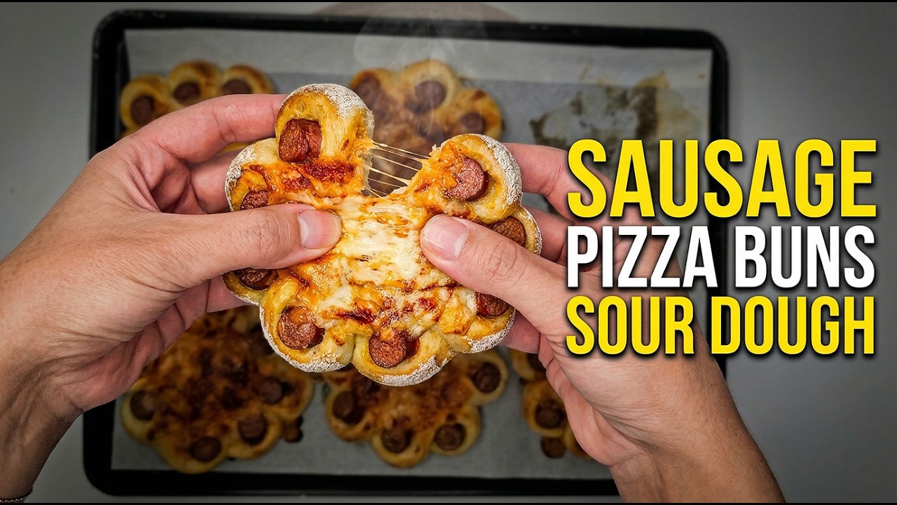 Cheesy Sausage Sourdough Buns. Better Than Pizza