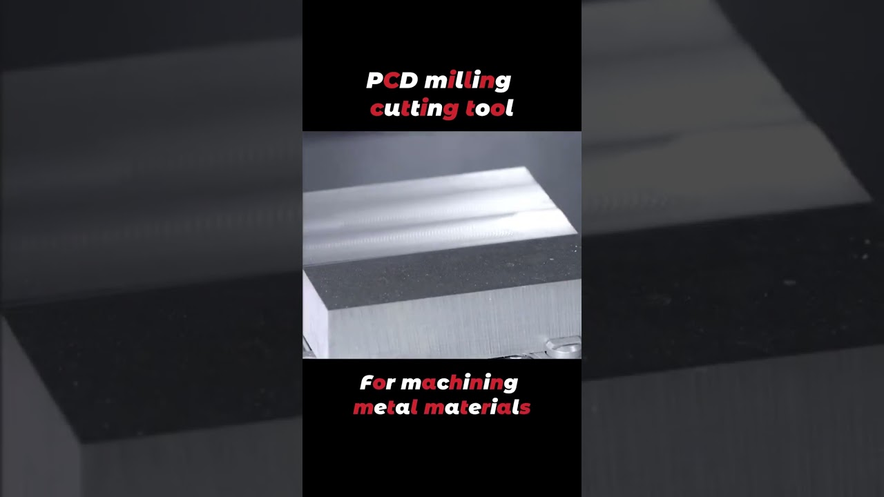 PCD milling cutting tool for machining metal materials