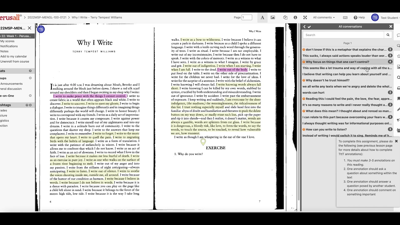 How to Use Perusall in Canvas