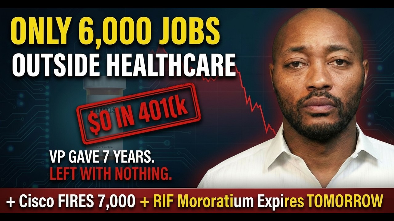 Only 6,000 Jobs Outside Healthcare + Cisco FIRES 7,000 + VP Gave 7 Years: $0 in Her 401(k)
