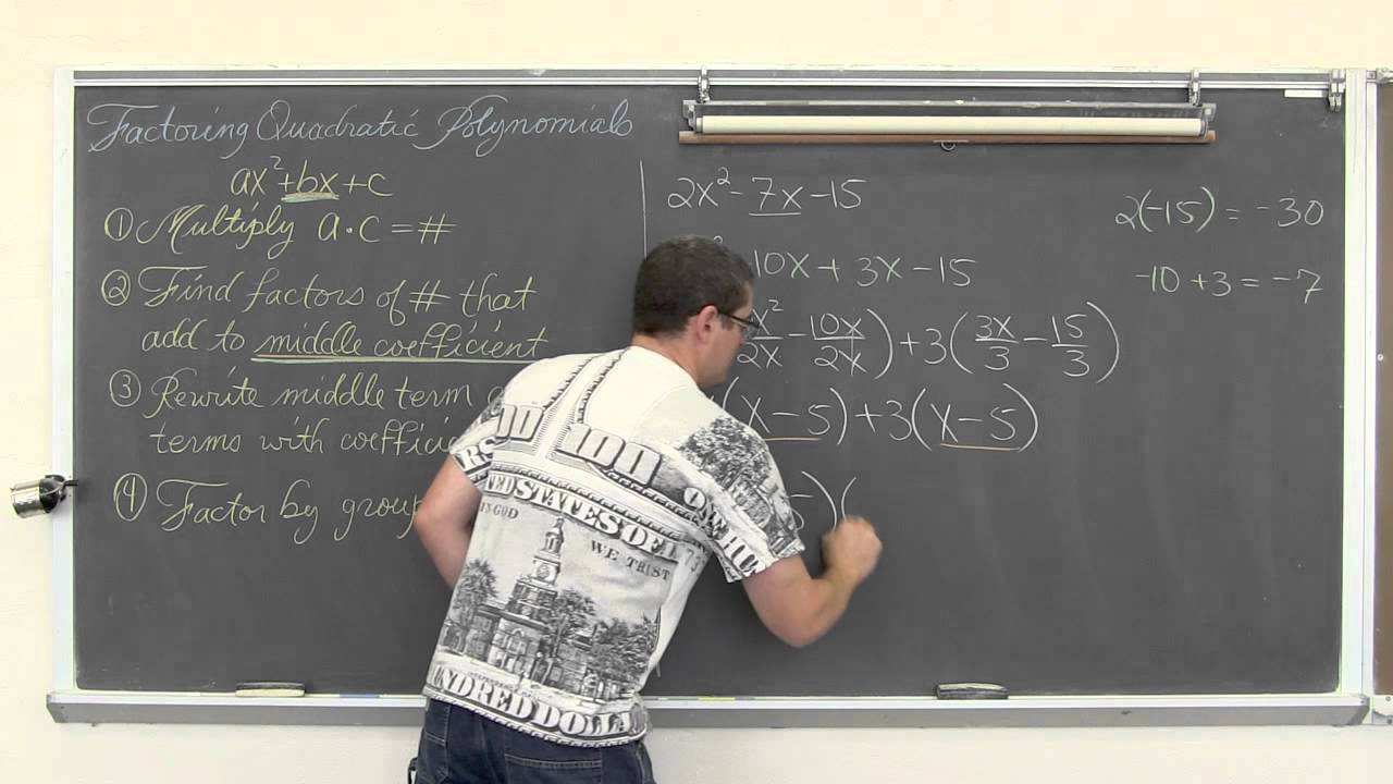 Factoring Quadratic Trinomial ax^2+bx+c