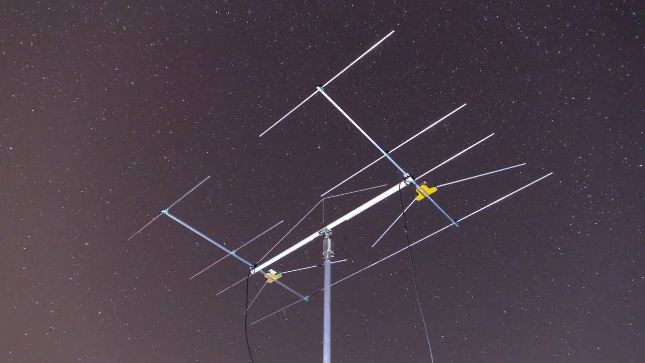 FM-DX: 2&times;5-el K6STI Yagi Antenna - Night-time Timelapse