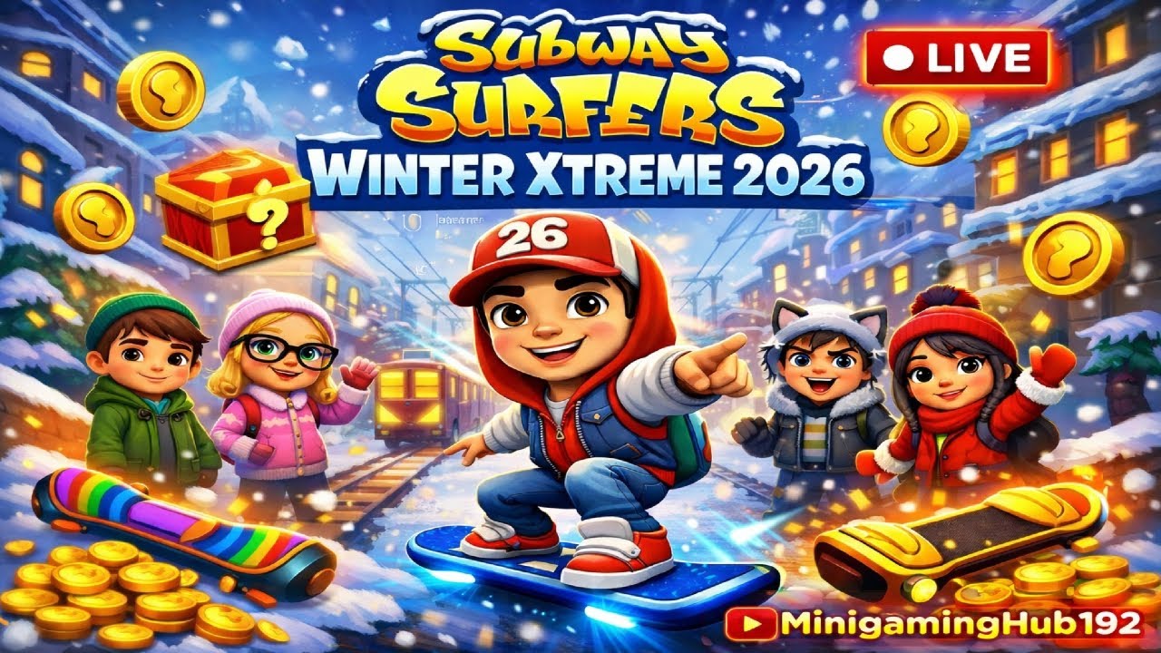Subway surfers live stream winter Xtreme 2026 | Non-Stop Run & Crazy Scores