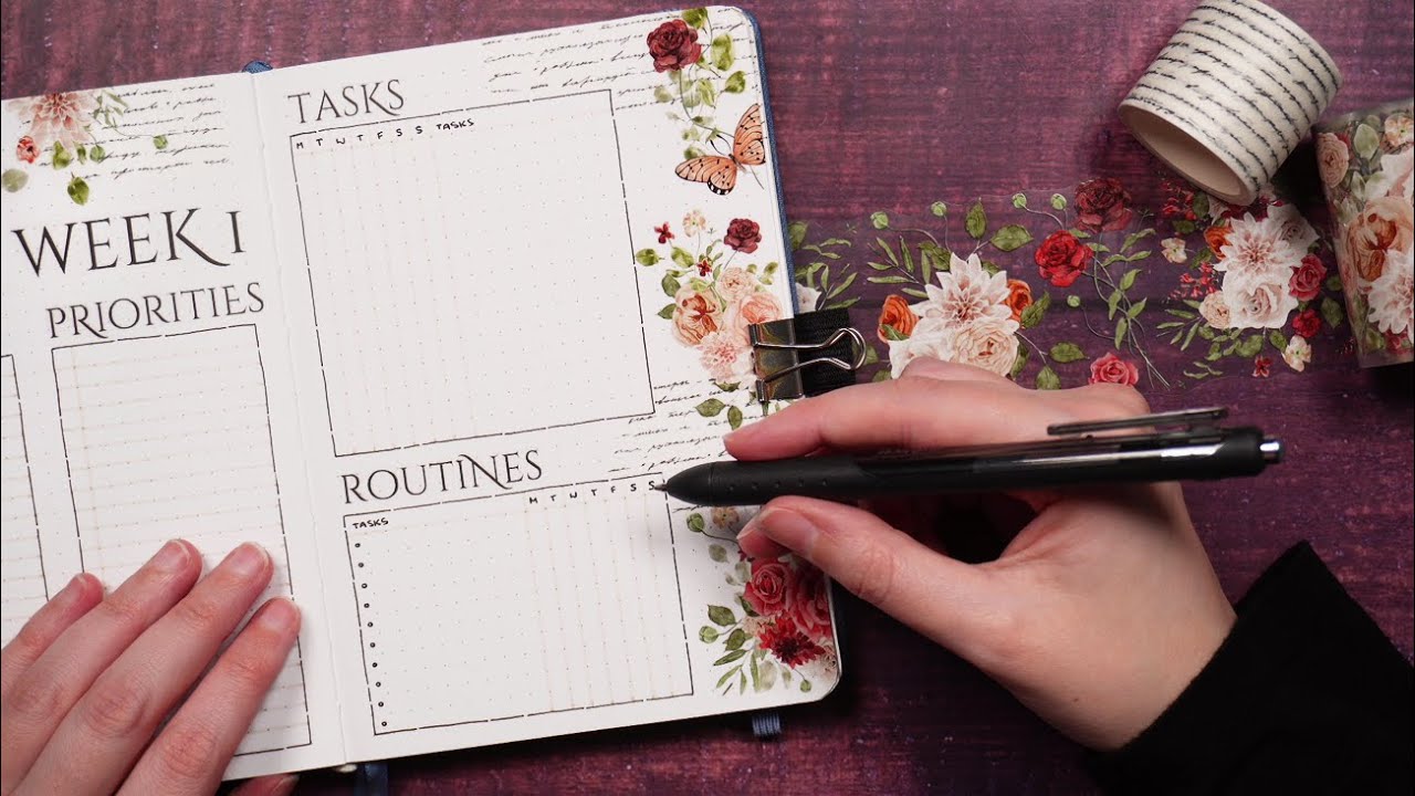 August 2025 Bullet Journal Setup 💜