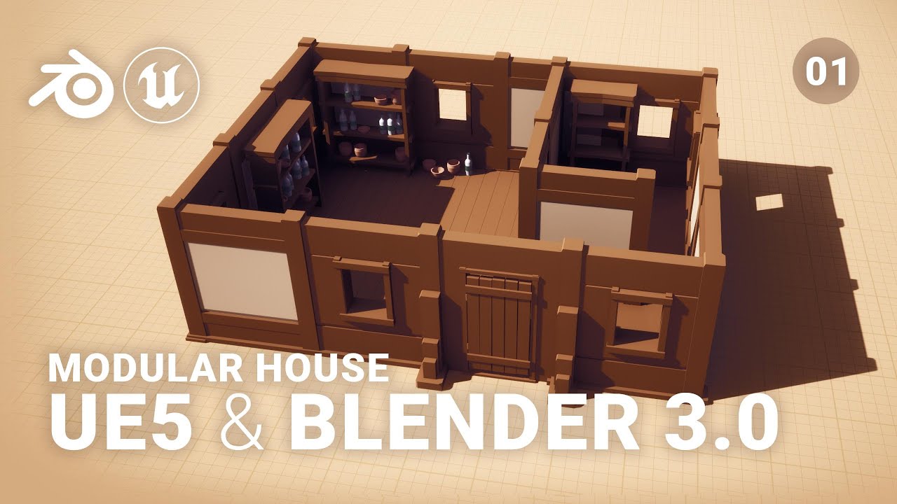 UE5 & Blender 3.0 | How to CREATE 3D Modular House in Blender 3D and Unreal Engine 5 (PART 1)