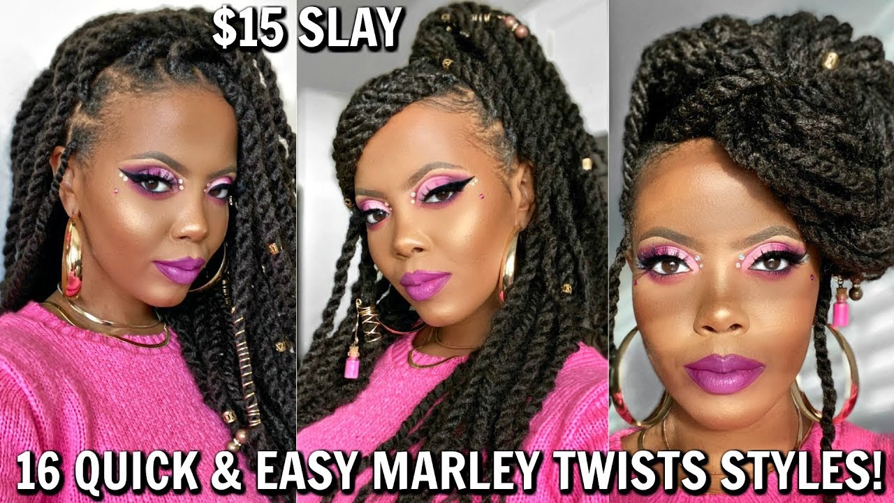 😍 16 QUICK & EASY WAYS TO STYLE MARLEY TWISTS CROCHET ROPE TWISTS BRAIDS #4CHAIR GOALS TASTEPINK