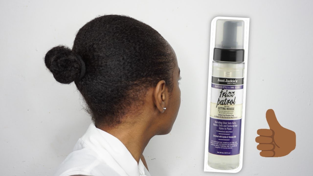 Low Bun with MOUSSE ft. Aunt Jackie's Grapeseed Frizz Patrol