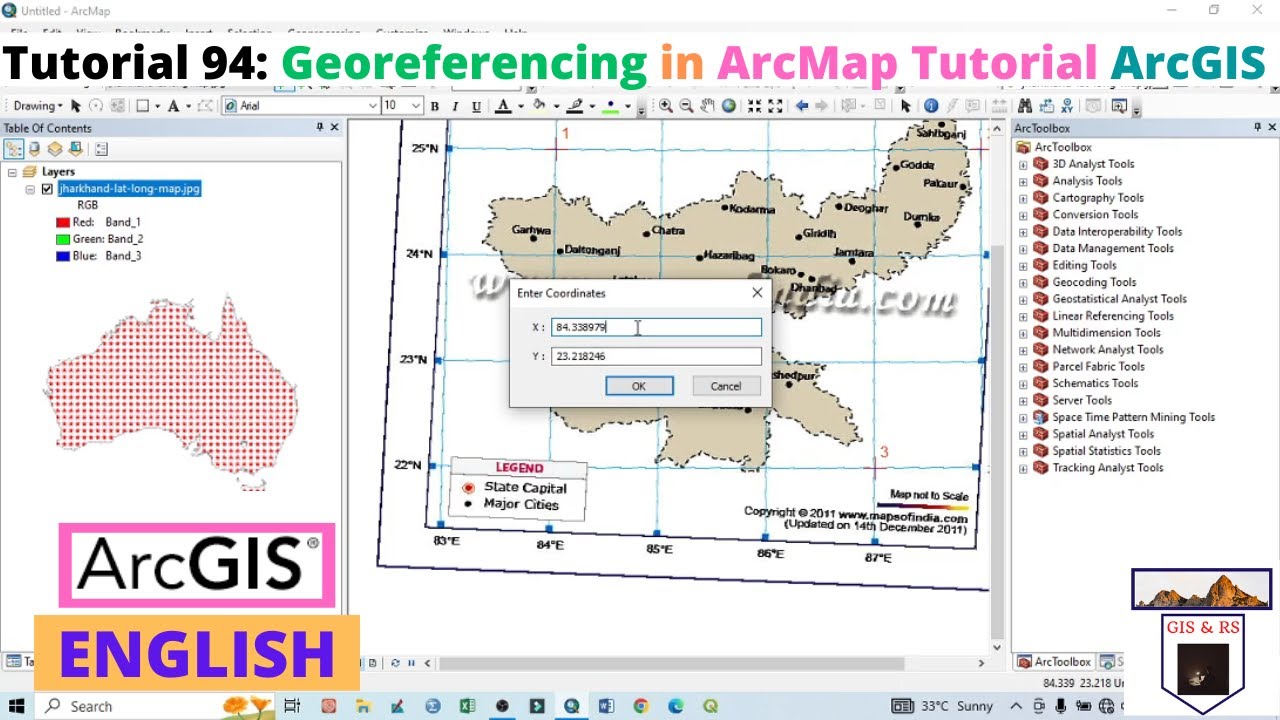Геопривязка в ArcMap Tutorial II ArcGIS