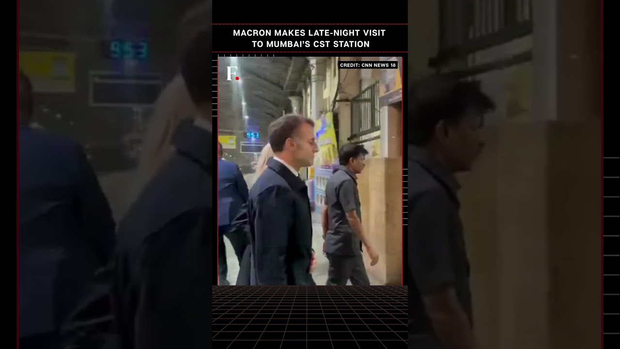 #FirstpostNews: Macron Makes Late-Night Visit to Mumbai&rsquo;s CST Station | N18G