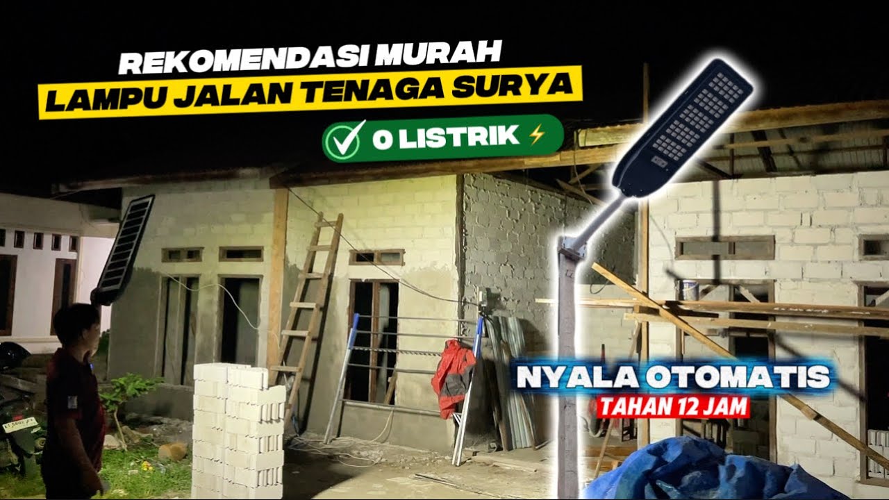 Murah dan Terang Sampai Pagi Tanpa Listrik ‼️Lampu Jalan Tenaga surya 1500 Watt Otomatis Nyala