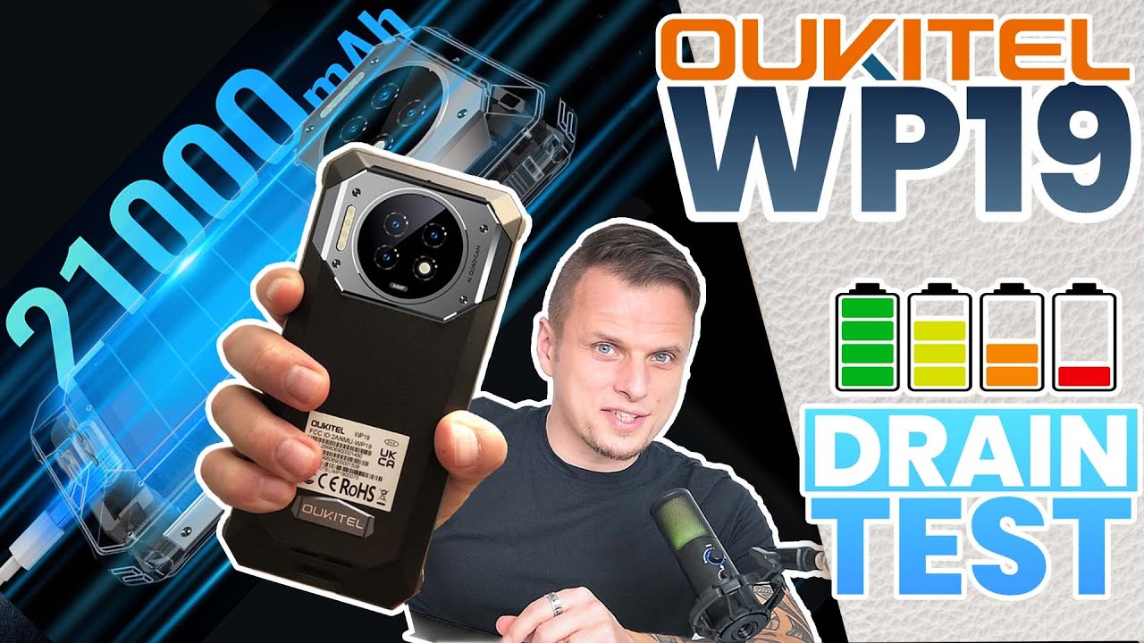 OUKITEL WP19: 21000mAh BATTERY DRAIN TEST 🪫