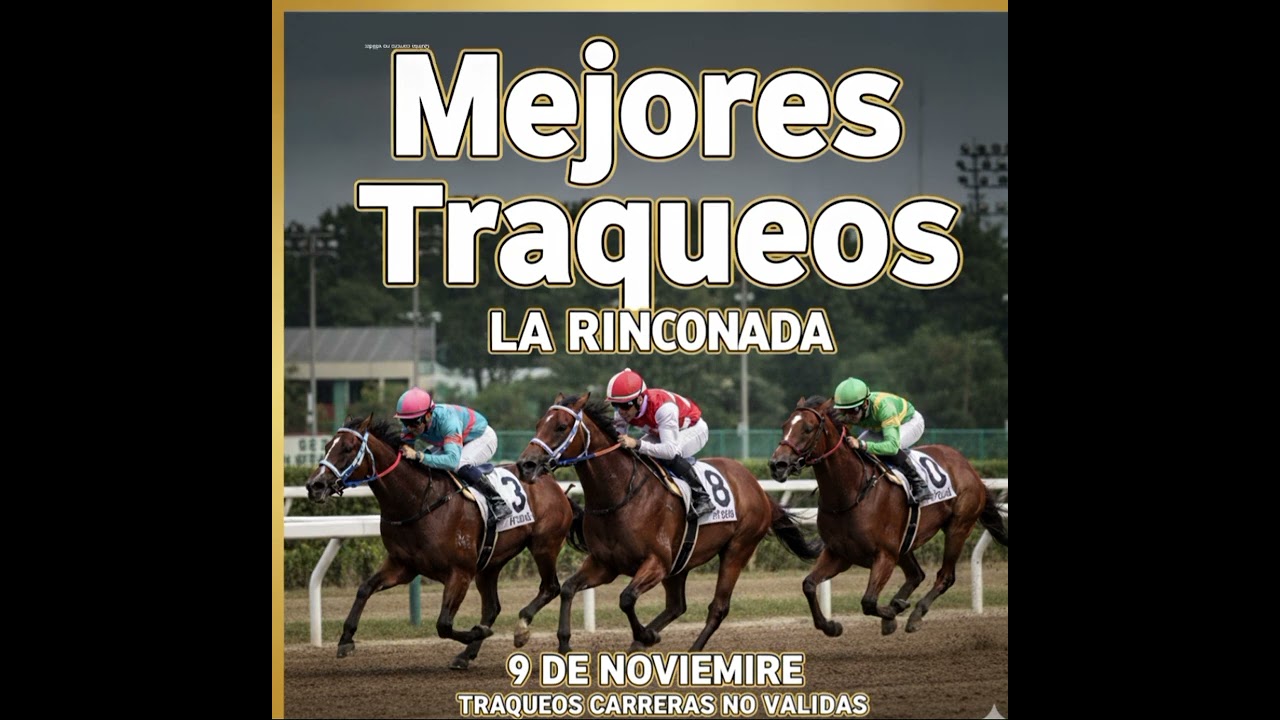  Mejores traqueos de las carreras no valida del Domingo 9 de Noviembre en el Hip&oacute;dromo La Rinconada 