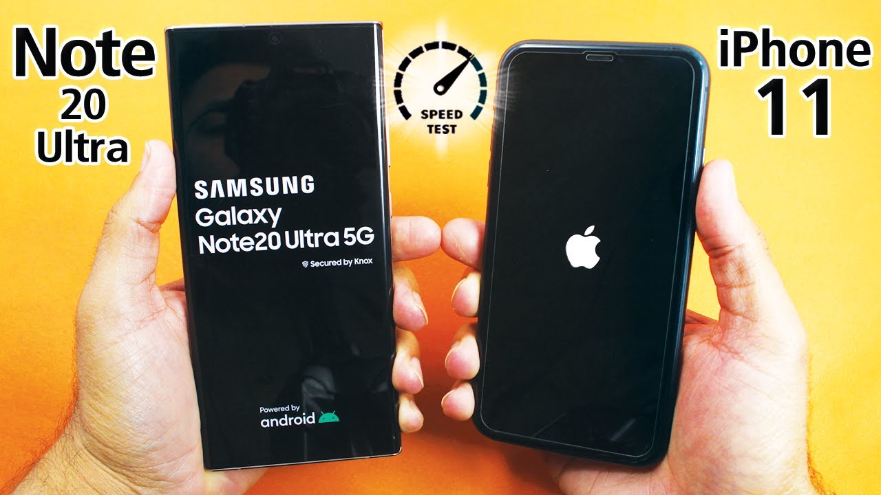 Samsung Galaxy Note 20 Ultra vs Apple iPhone 11 - Speed Test! WOW😱