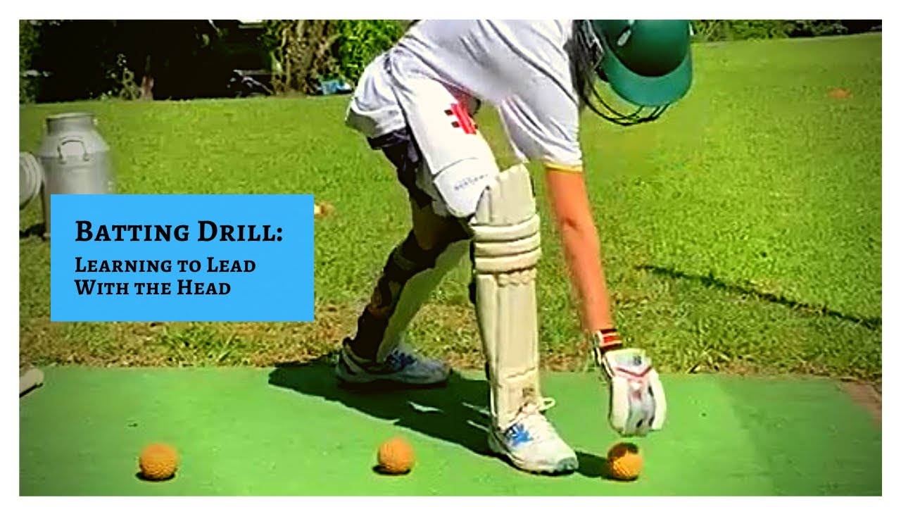 Kids Cricket Batting Drill: Leading with the Head, Part 1
