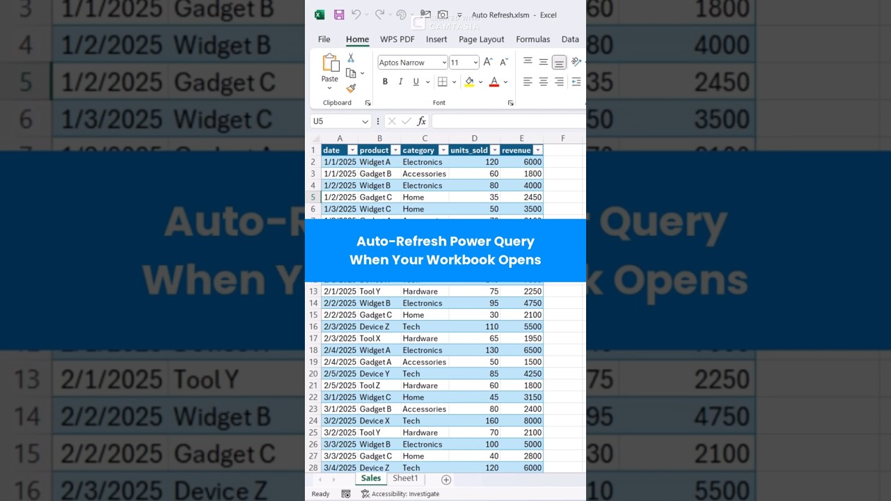 Auto-Refresh Power Query in Excel with VBA! 🔄 #ExcelTips #PowerQuery #Automation #VBA