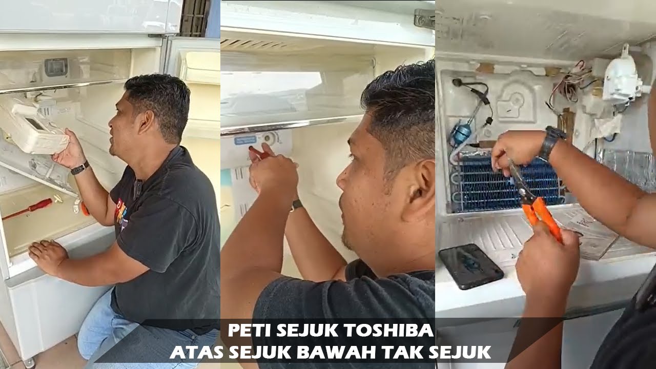 PETI SEJUK TOSHIBA ATAS SEJUK BAWAH TAK SEJUK