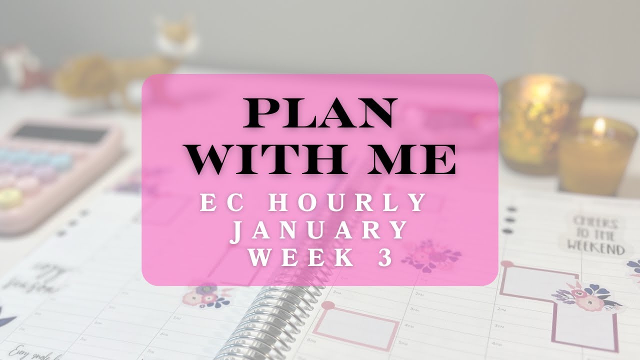 Plan with Me • Week 3 January Planner Spread • Erin Condren Hourly • Decorative & Functional