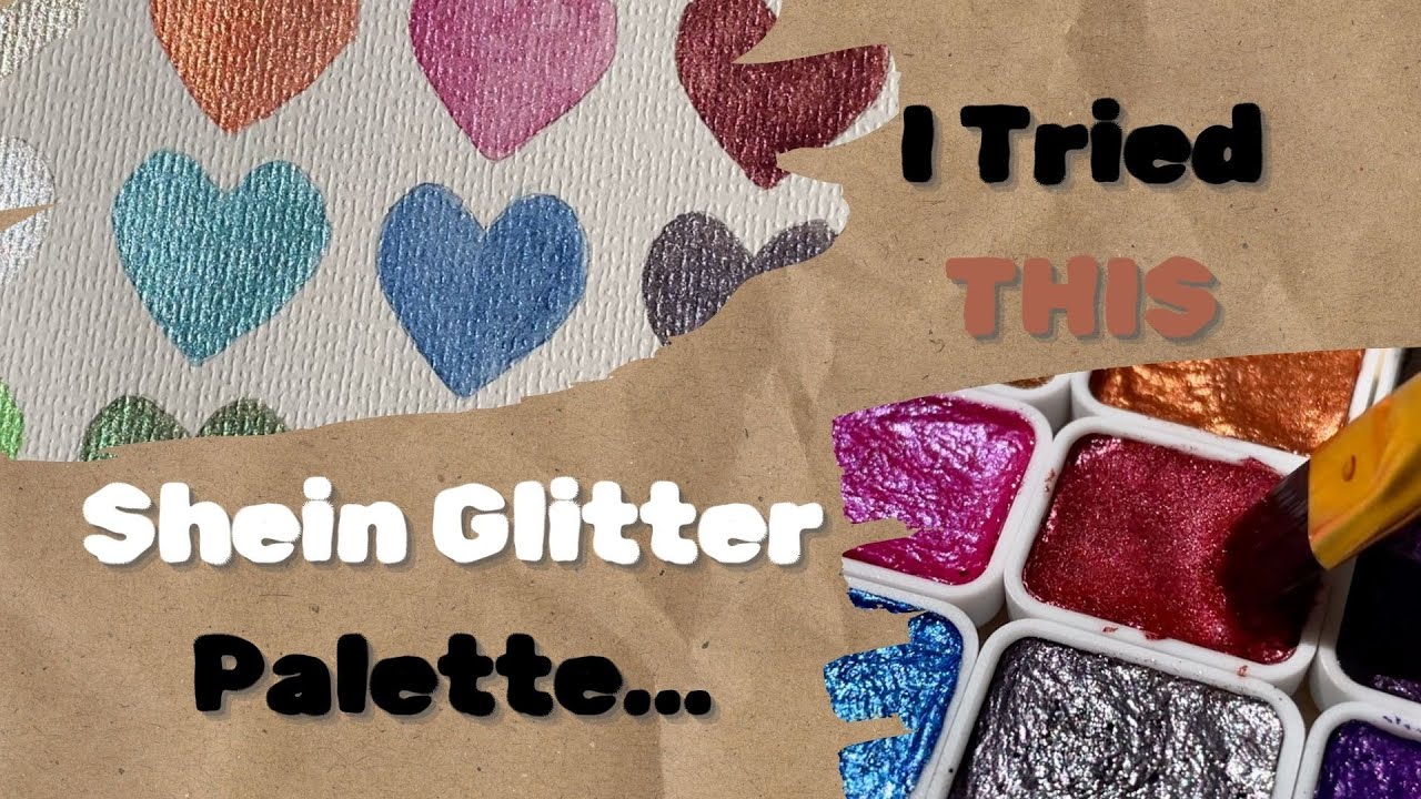 Shein Art Supplies Test – Are These Glitter Watercolors Any Good? 🎨✨ Shimmery Swatches