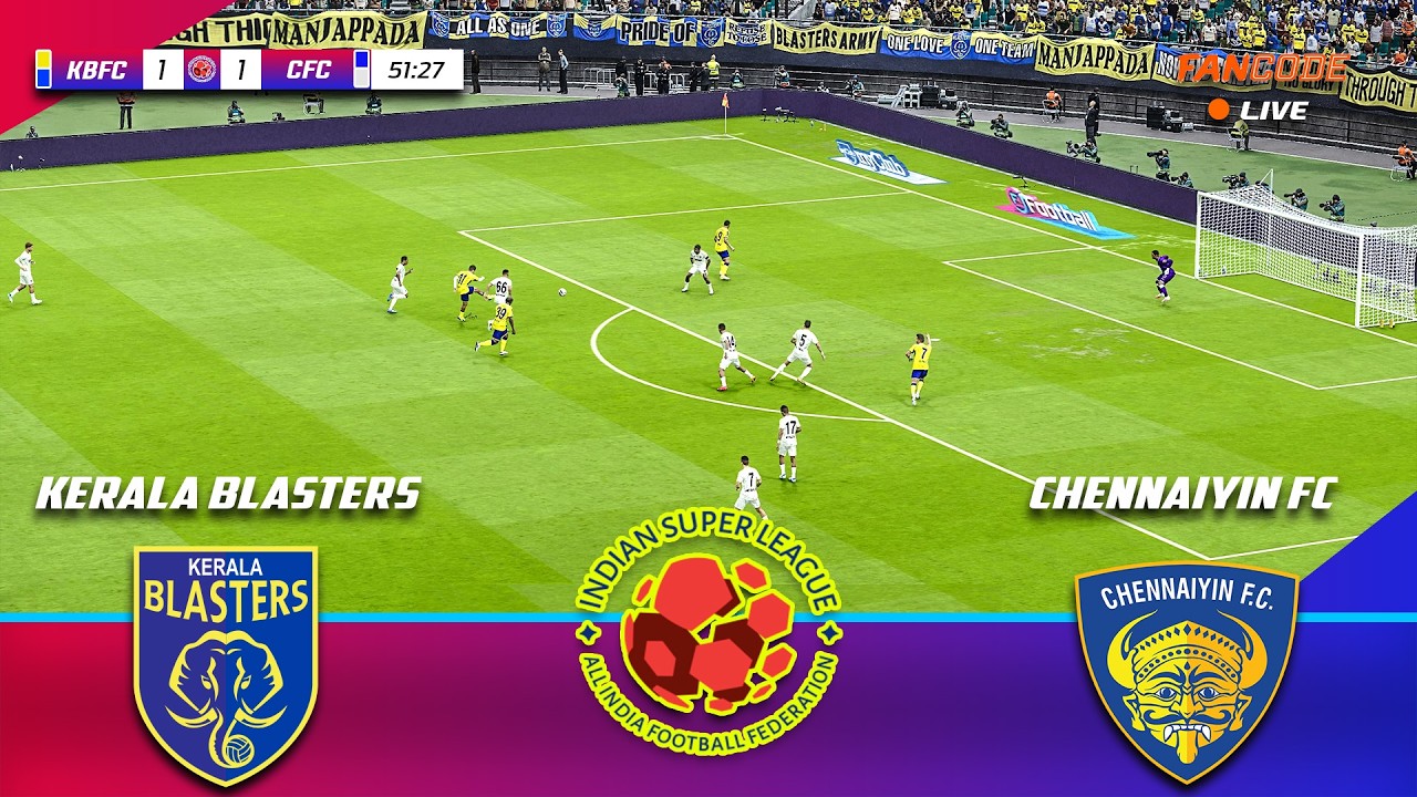 ⚡Kerala Blasters FC vs. Chennaiyin FC : ISL 2025-26 🔥 #isl #keralablasters #chennaiyinfc