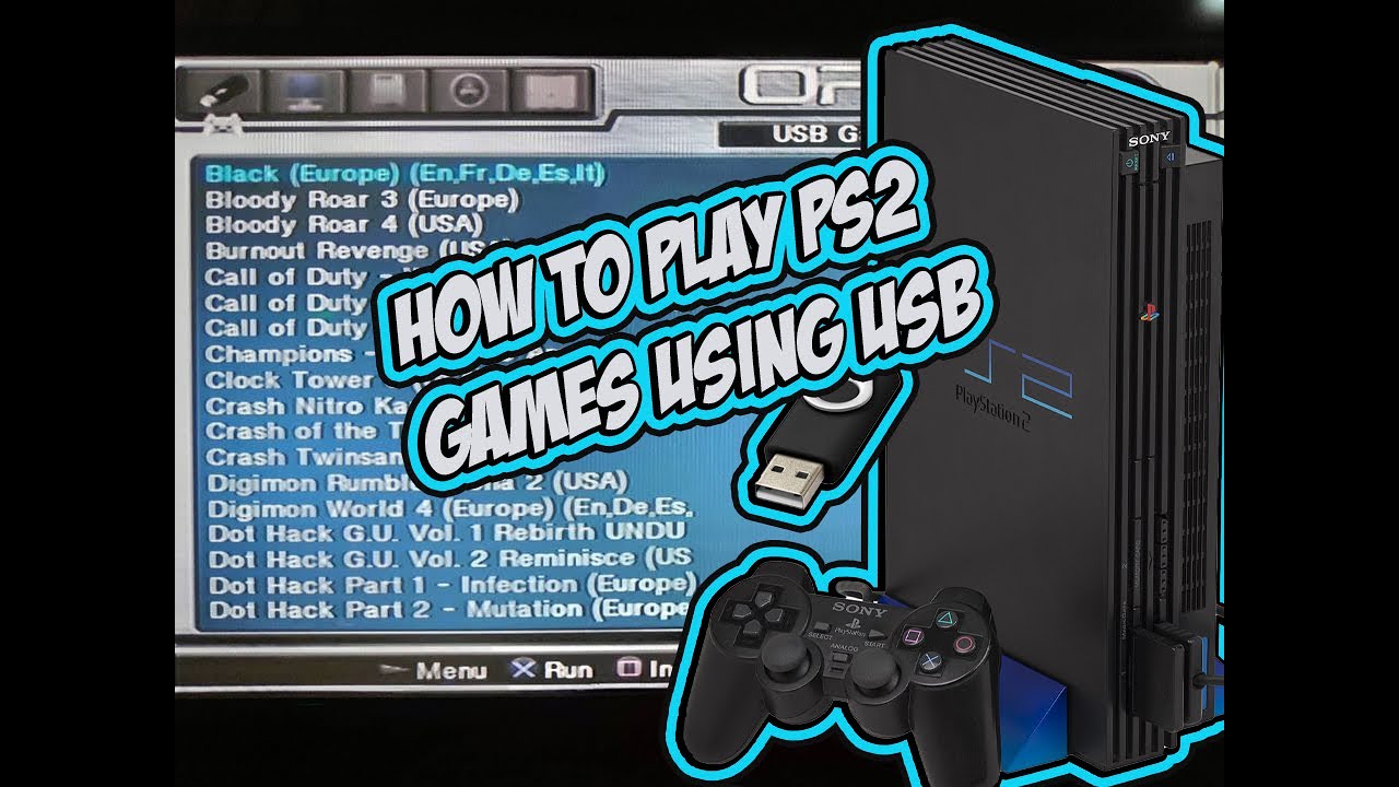Как играть в игры для PS2 с использованием USB или внешнего жесткого диска | PS2 Mcboot