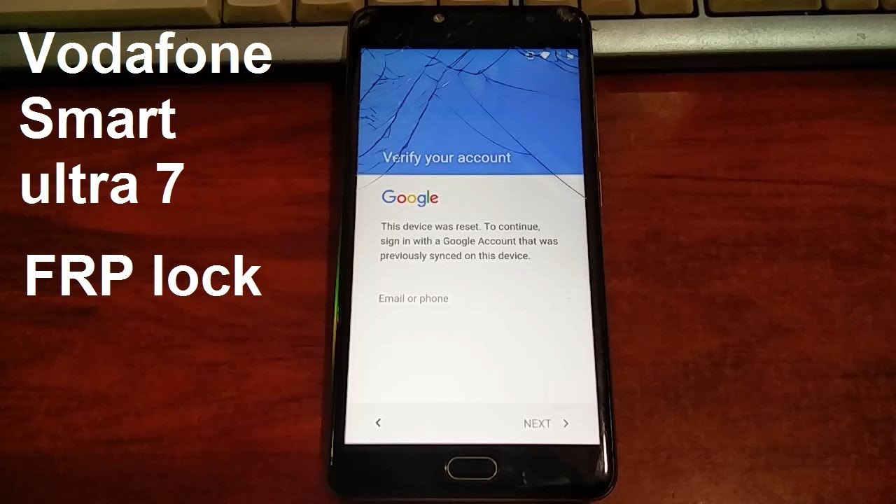 remove google account Vodafone Smart ultra 7