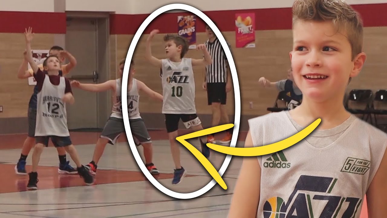Proud parent moment at 6 year old Basketball game | Mower Moments Family Vlog