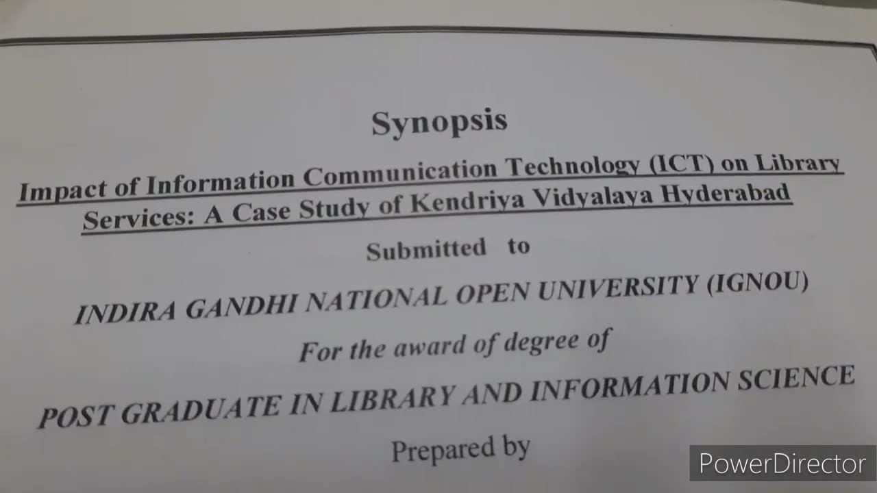 M.lis synopsis for ignou student. #mlissynopsis #ignousynopsis