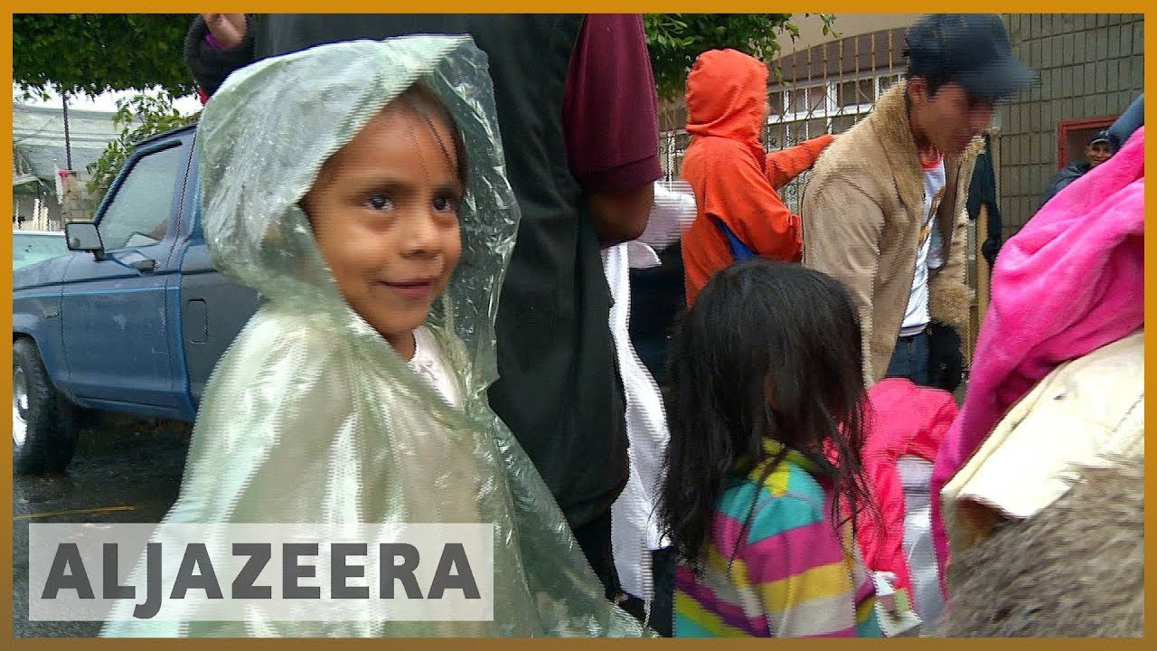🇲🇽Rain brings misery to caravan migrants camped in Tijuana l Al Jazeera English