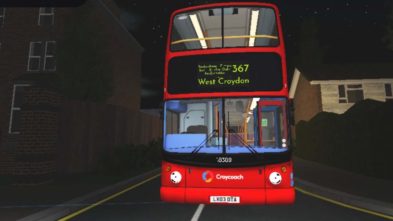 Roblox Croydon Redefined update driving Stagecoach London 18389 LX03OTA on bus route 367