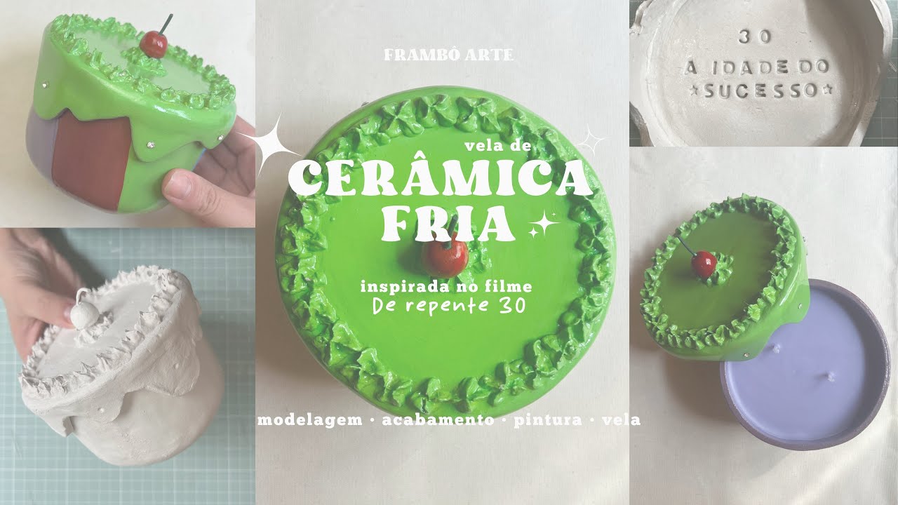 vela de CERÂMICA FRIA inspirada no filme de repente 30