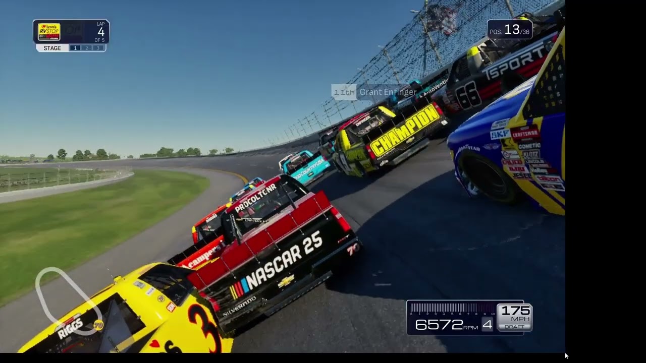 my 4th gameplay of nascar25 for fun